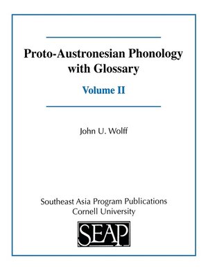cover image of Proto-Austronesian Phonology with Glossary